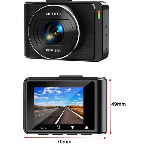 4K Car DVR WiFi Dash Cam for Cars Front Rear HD 1080P Built In wifi Gps - Picture 12 of 12